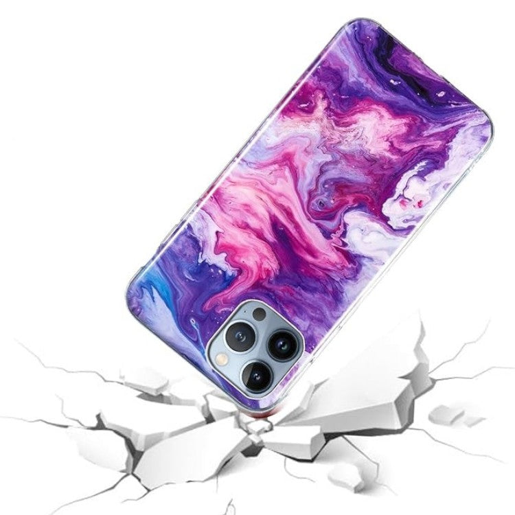 Ovitek "Gloss Marble" za iPhone 15 Pro Max, vijolična – Infostyle