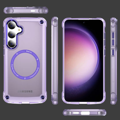 Magnetni MagSafe ovitek za Samsung Galaxy S24 - Vijoličen, TPU Zaščita Pred Udarci