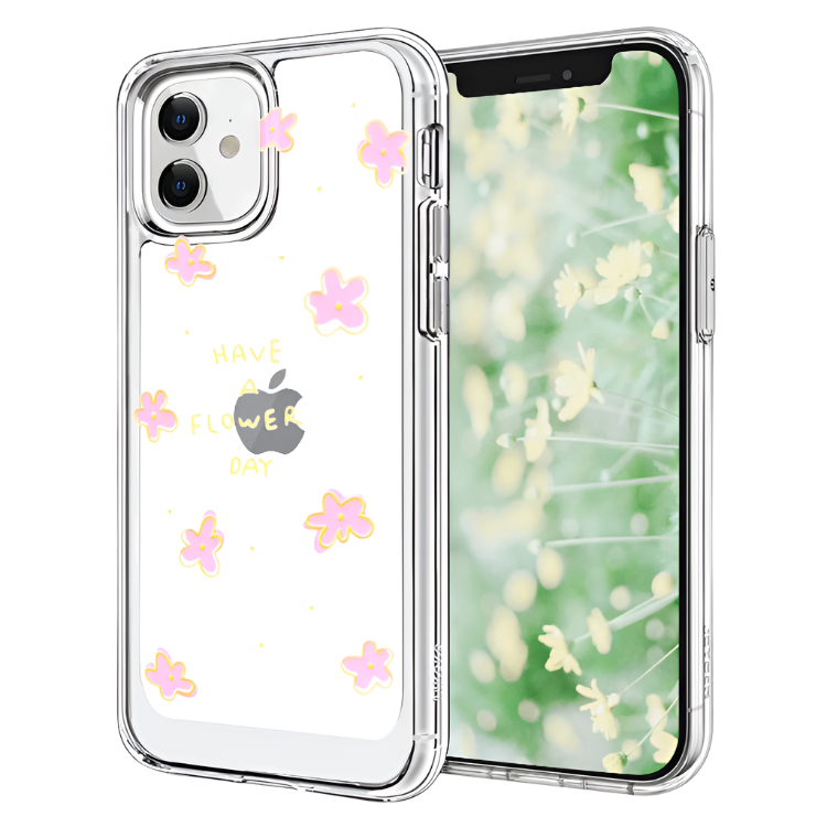 Ovitek za telefon "flower pink" za iPhone 11 – Infostyle – Prozorna