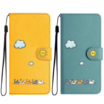 Preklopna torbica "Kittens" za Samsung Galaxy S24 Ultra – Infostyle – Zelena / Ekološko usnje + TPU silikon