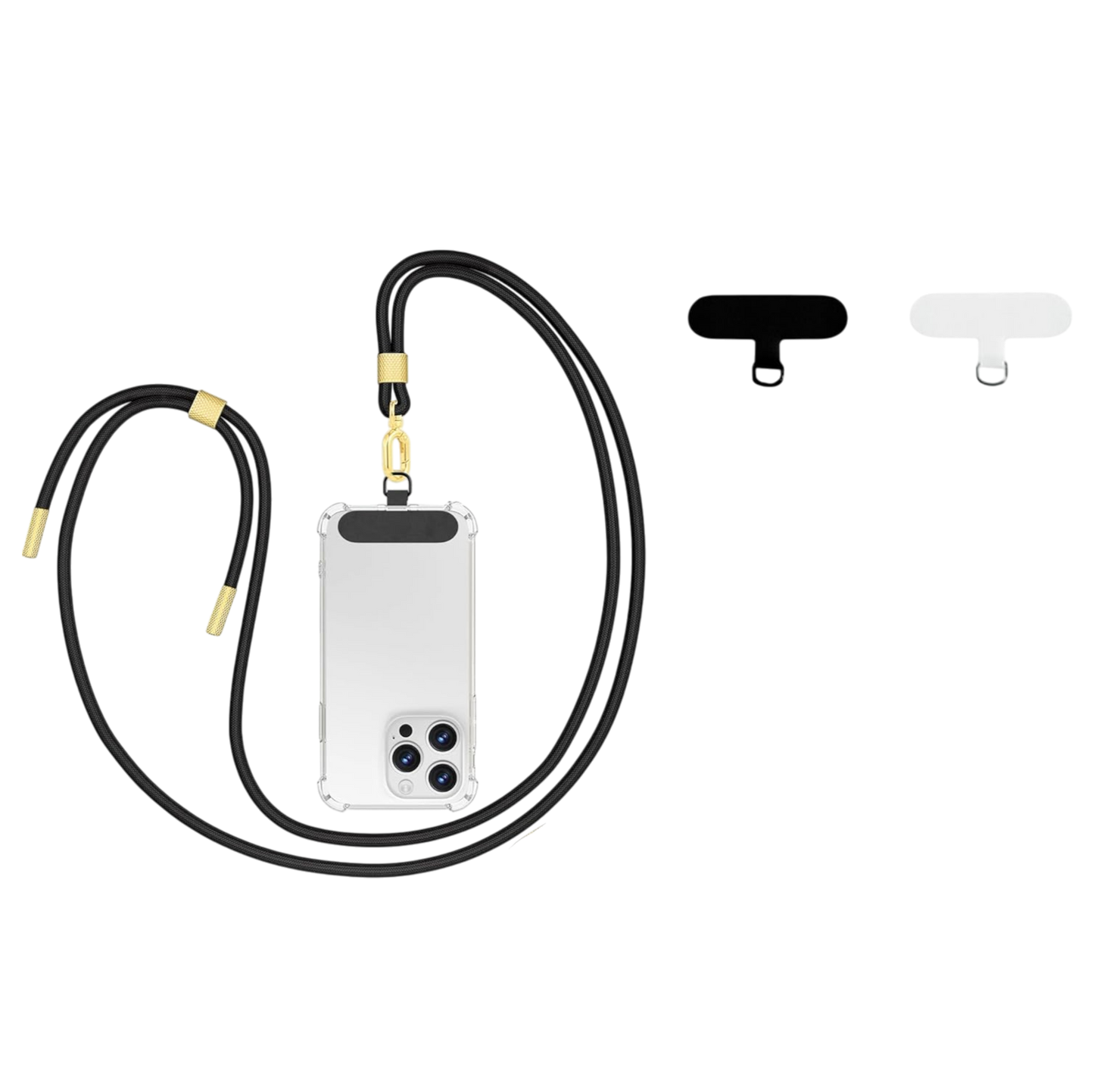 Univerzalni trak za telefon, črna/zlata – Infostyle – Črna