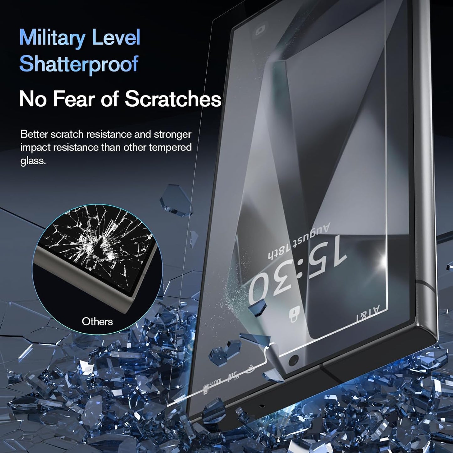 Komplet "bersem" 3x zaščitno steklo + zaščita za kamero za Samsung Galaxy S24 Ultra z namestitvenim pladnjem – Infostyle