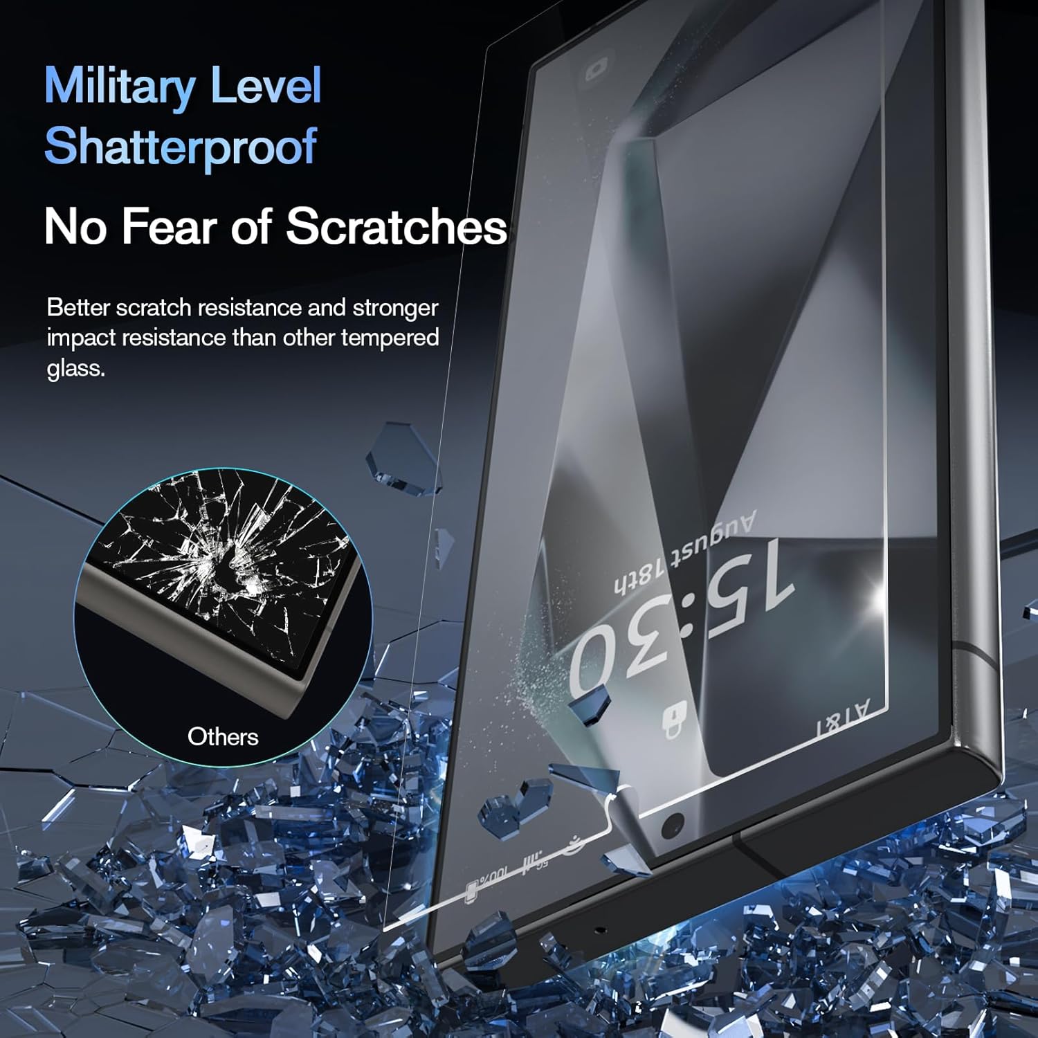 Komplet "bersem" 3x zaščitno steklo + zaščita za kamero za Samsung Galaxy S24 Ultra z namestitvenim pladnjem – Infostyle