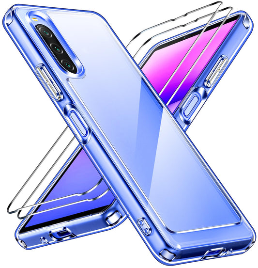 silikonski antishock ovitek in zascitno steklo za sony xperia 10 v