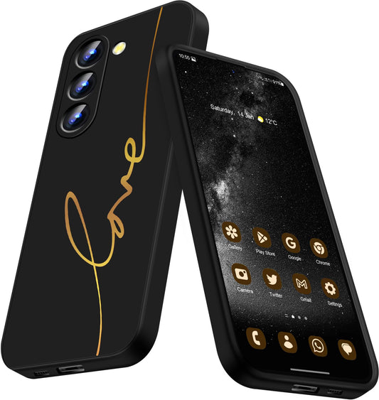 Silikonski ovitek Gold Love za Samsung Galaxy S23 èrna