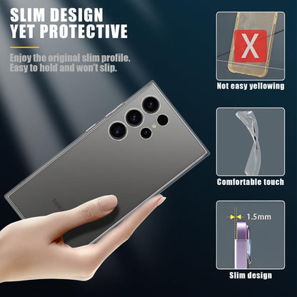Holilo ovitek + 2x kaljeno steklo za Samsung Galaxy S24 Ultra - TPU Zaščita in 9H Zaščitno Steklo