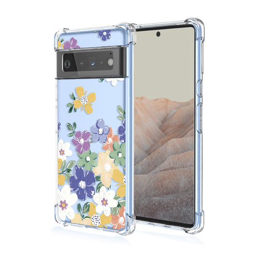 Antishock cover with flowers for Google Pixel 6 Pro