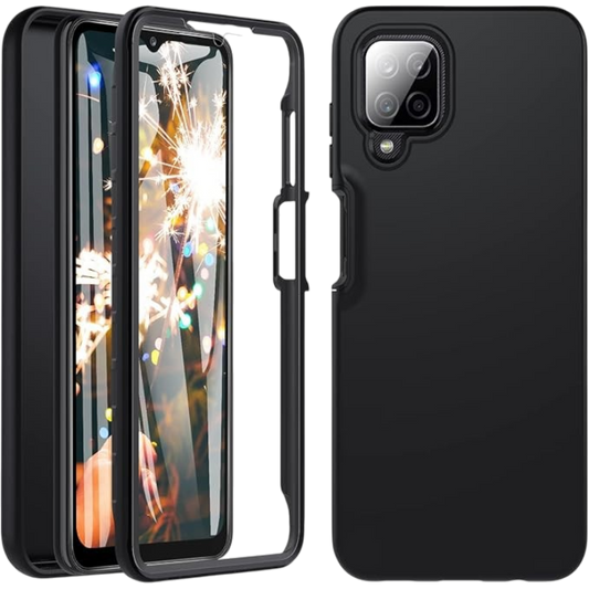 Ovitek "360" za Samsung Galaxy A12/M12, črna – Techsuit – Črna