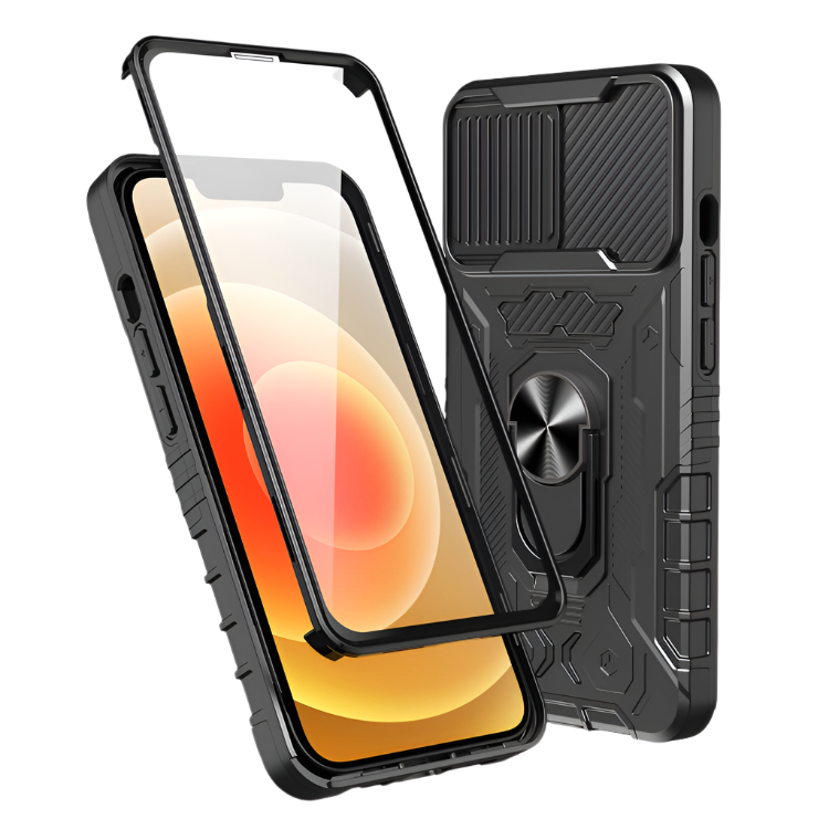 Ovitek za telefon "360°" z ringom za iPhone 13 – Infostyle – Črna