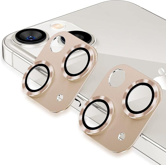 AFARER zaščita kamere za iPhone 15 / 15 Plus – 2 kosa, 9H kaljeno steklo, rumena/zlata