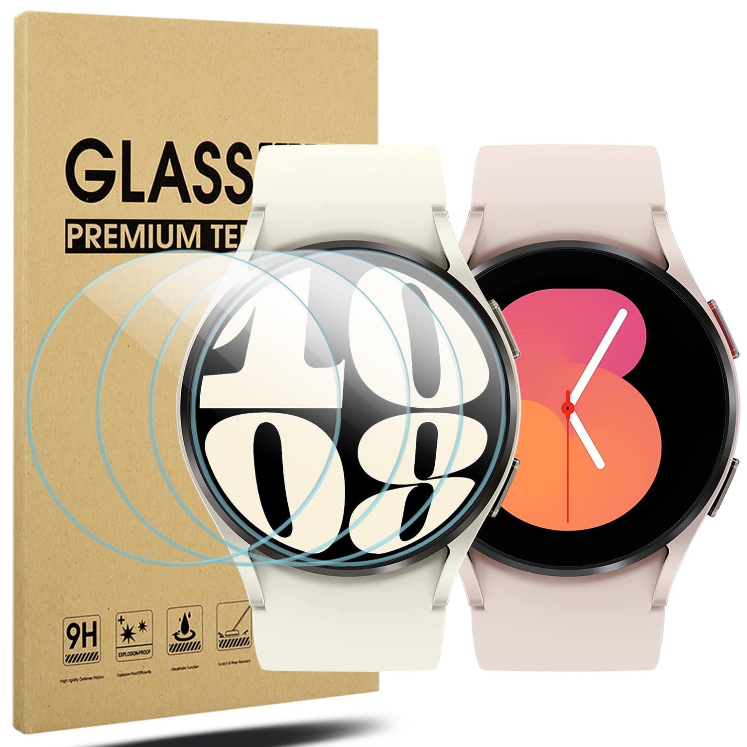 Diruite 4x zašèita zaslona za Samsung Galaxy Watch 40 mm