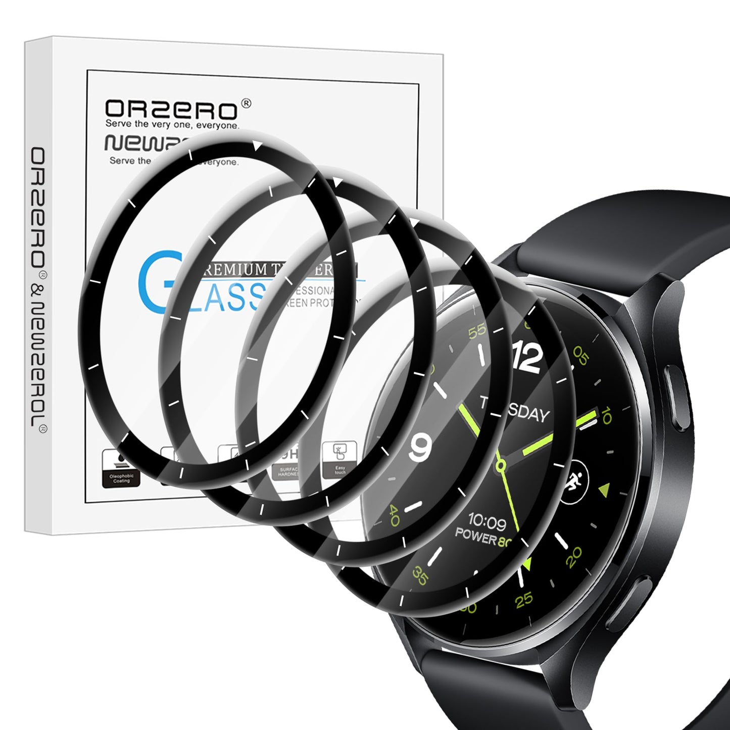 NEWZEROL Screen Protector for Xiaomi Watch 2 – 4 Pack, 3D Edge, HD Clear, Bubble Free
