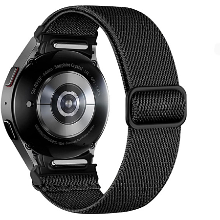 GBPOOT 22 mm Nylon Smartwatch Strap (Huawei GT/GT2, Samsung Gear S3, Galaxy Watch 46 mm) - Black