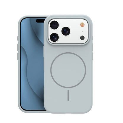 Ovitek za iPhone 17 Pro / 18 Pro, silikonski MagSafe – srebrn