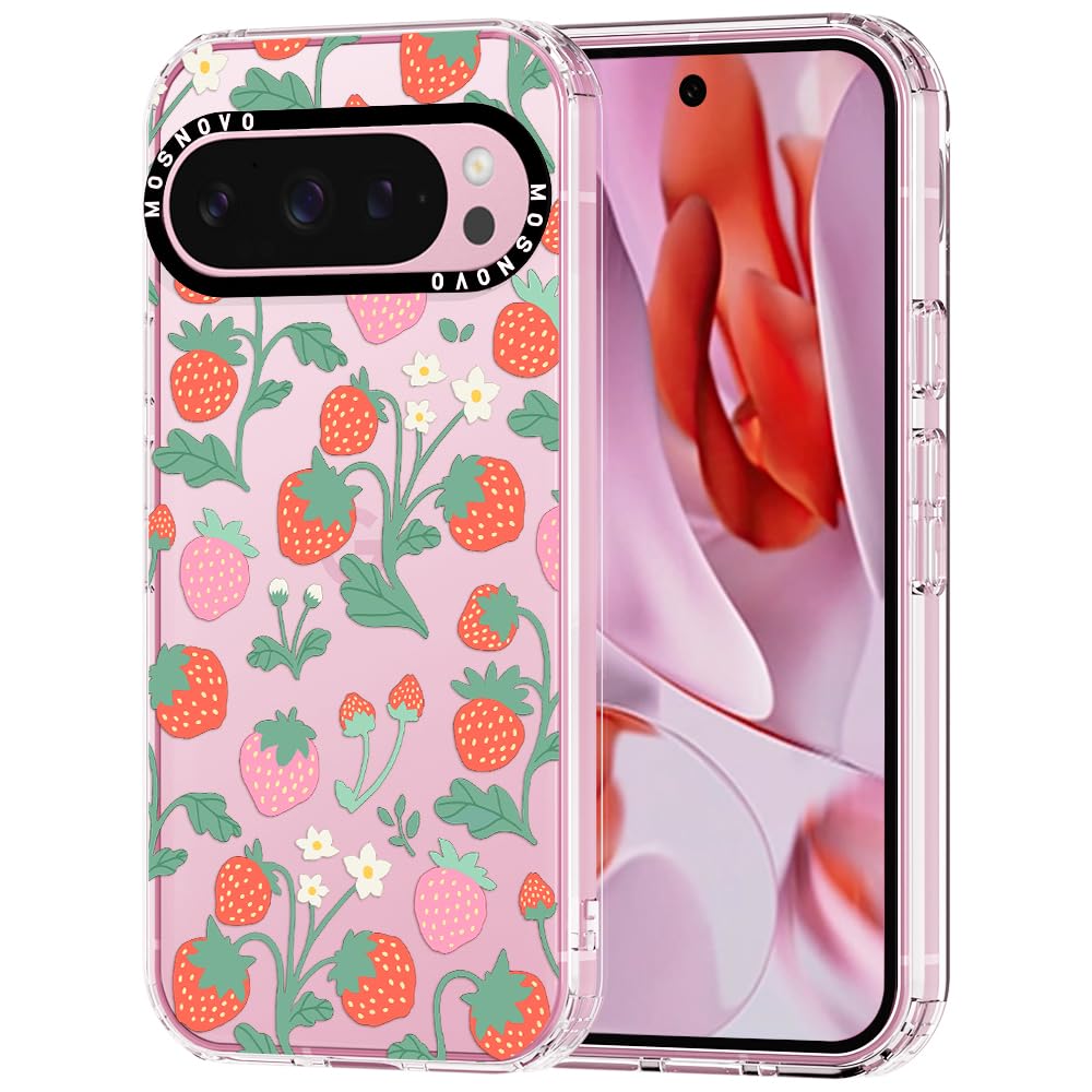 MOSNOVO-ovitek-za-Google-Pixel-9-Pro-XL-Strawberry-Garden:MOSNOVO ovitek za Google Pixel 9 Pro XL - Strawberry Garden