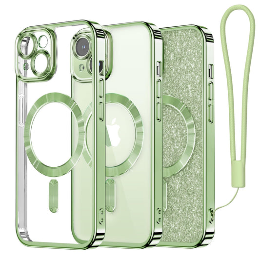 Meifigno Candy Mag ovitek za iPhone 15 Plus travnato zelena