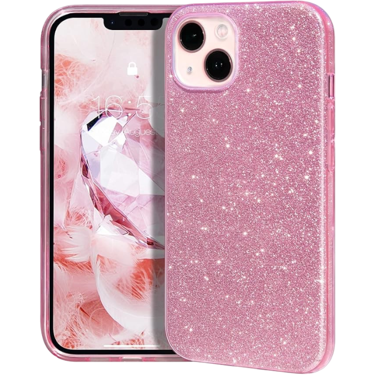 Ovitek "MATEPROX Glitter" za iPhone 12/13 Mini – Roza