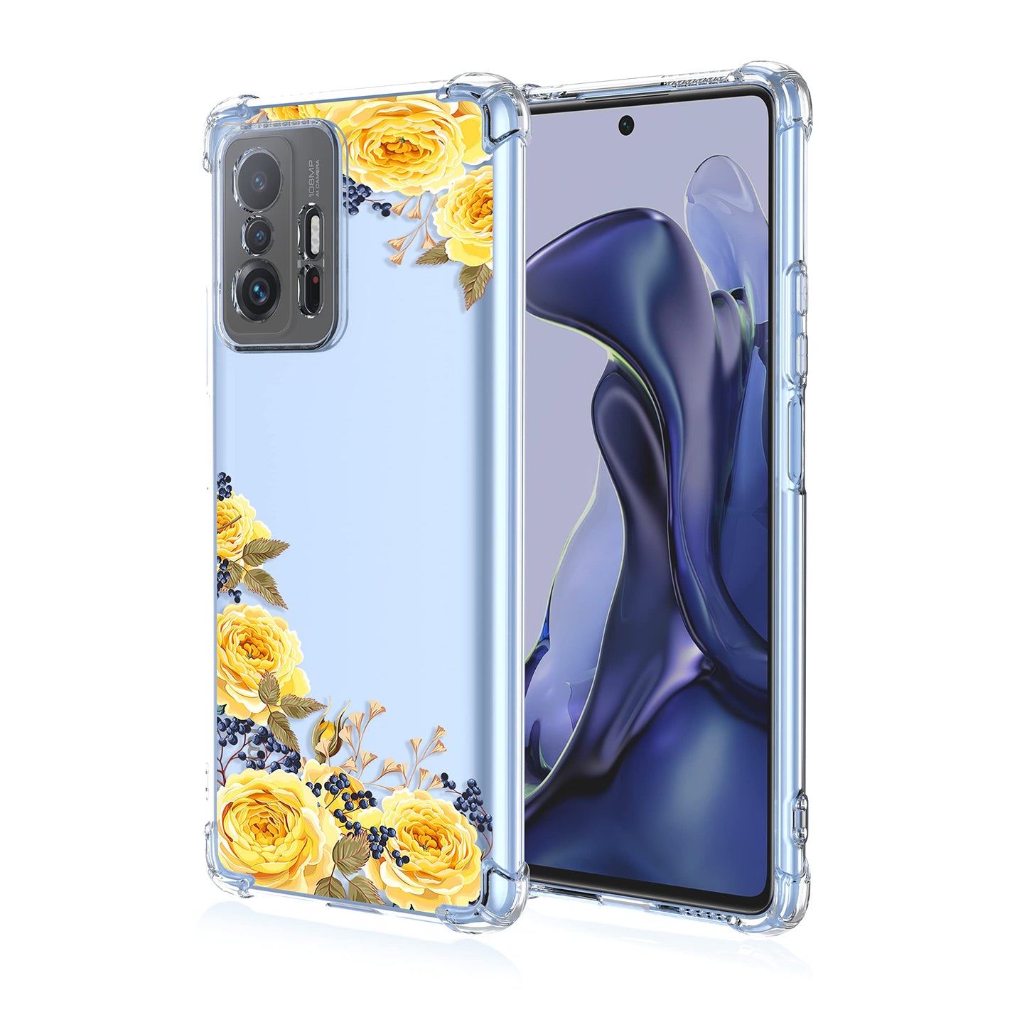 Prozoren ovitek Yellow Flower za Xiaomi 11T / 11T Pro