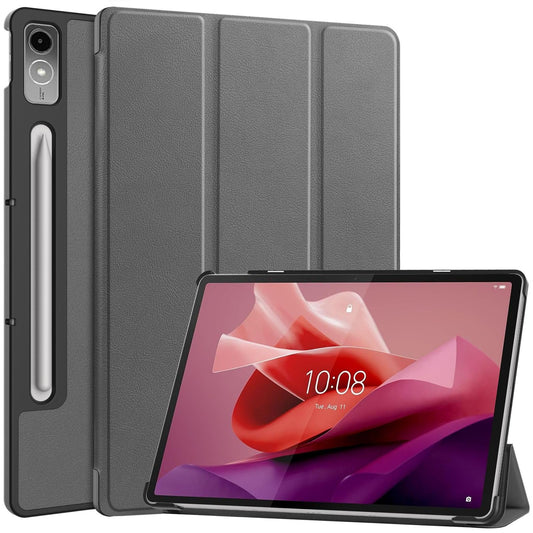 GIOPUEY preklopni ovitek za Lenovo Tab P12 12.7 (2023) – 360° zaščita s stojalom, siva