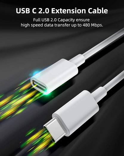 Kabel USB C moški v ženski podaljšek, 2m – Stouchi