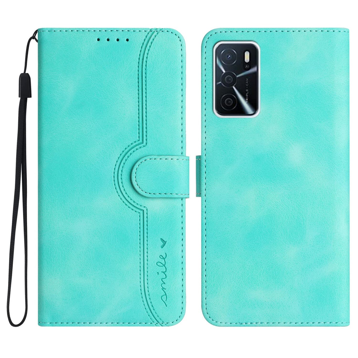 Preklopna torbica za OPPO A55 / A16 zeleno modra