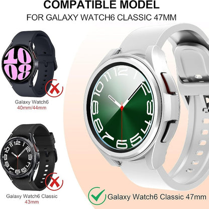 Ovitek + steklo za Samsung Galaxy Watch 6 Classic 47 mm srebrna – Infostyle