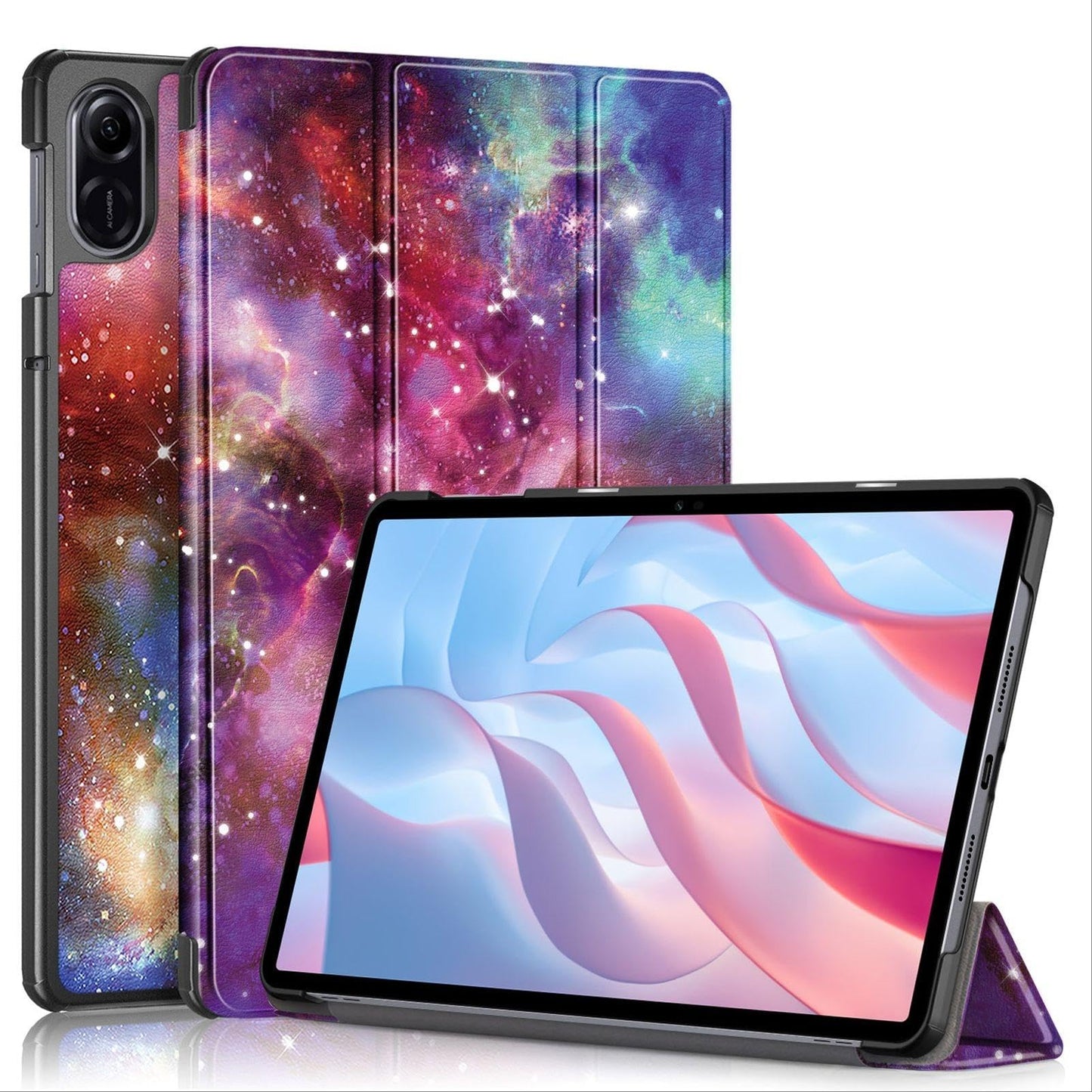 GIOPUEY preklopni ovitek za Honor Pad X9 – 360° zaščita s stojalom, Galaxy dizajn
