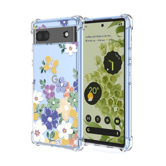 Silikonski ovitek Flowers za Google Pixel 6a