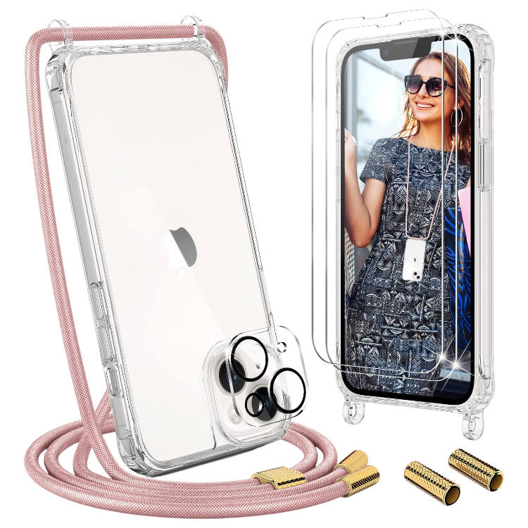 Ovitek za telefon + 2x zaščitno steklo + zaščita za kamero "Uymo" iPhone 14 – Infostyle – Prozorna