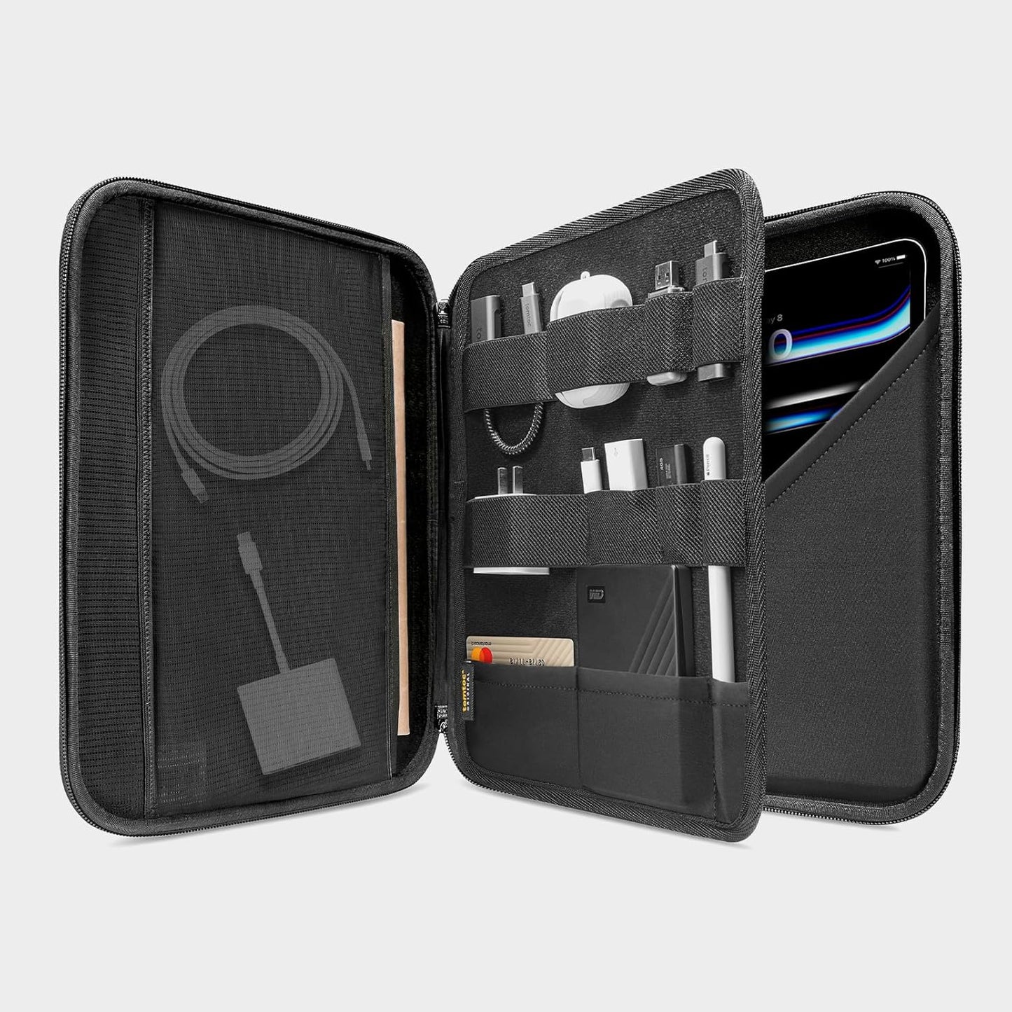 Tomtoc Portfolio Ovitek za iPad Air 13" in iPad Pro 13" – Zaščitna Torba z Žepom za Dodatke