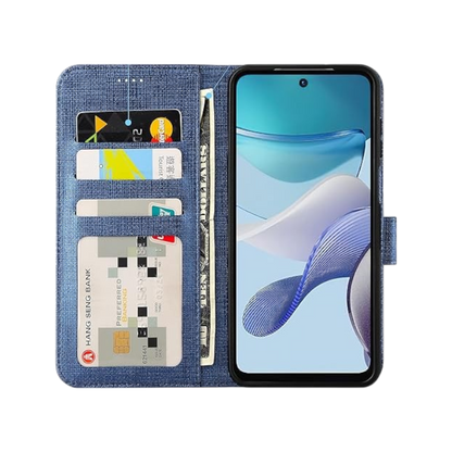 Preklopna torbica "Foluu" za Motorola Moto G53 5G, modra