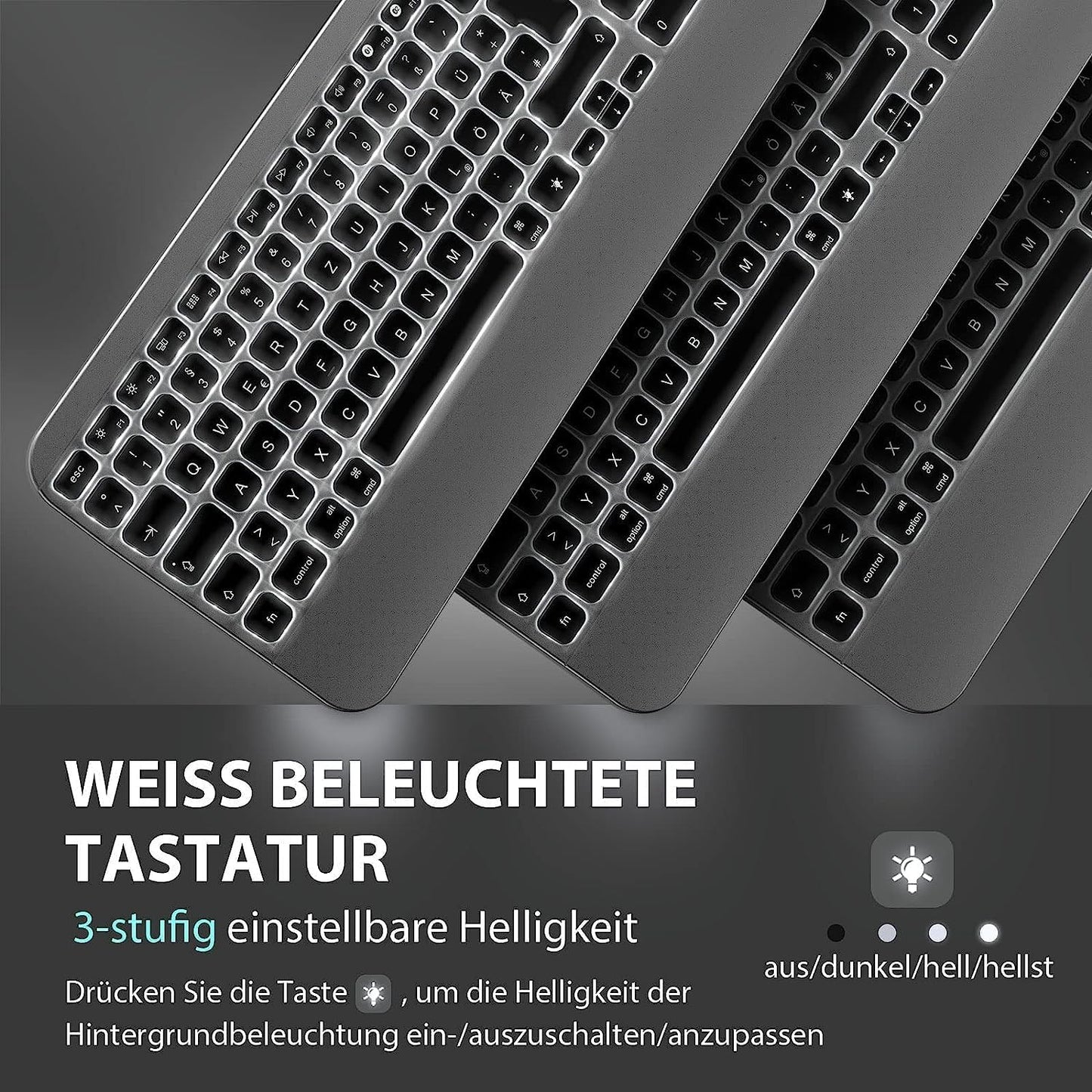 Brezžična tipkovnica Bluetooth Mac (združljiva s sistemom iOS in Mac OS) – Infostyle