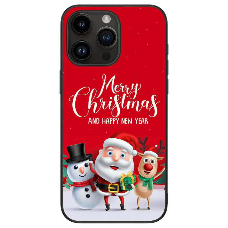 Ovitek za telefon "Christmas" za iPhone 15 – Infostyle – Rdeča / TPU silikon