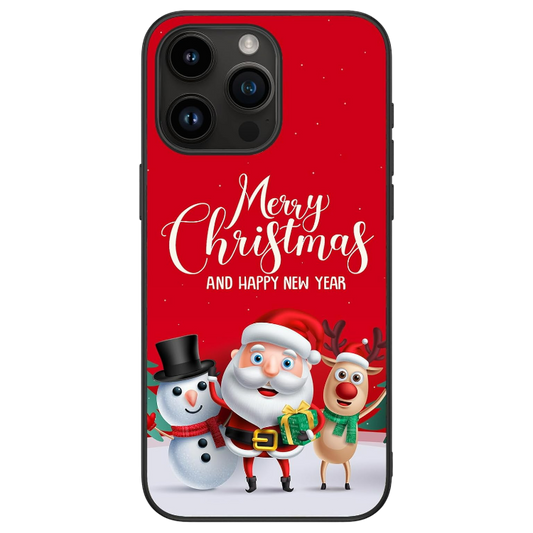 Ovitek za telefon "Christmas" za iPhone 15 – Infostyle – Rdeča / TPU silikon