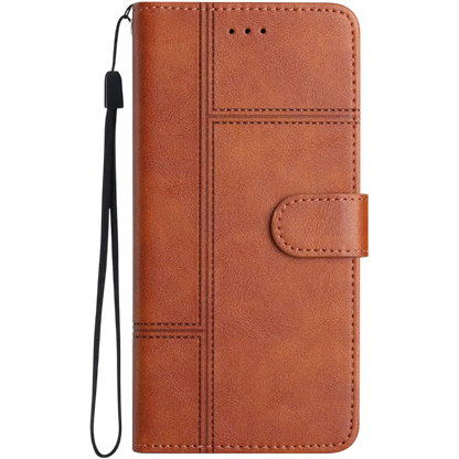 Preklopna torbica "Yiscase" za Samsung Galaxy S23, rjava – Rjava