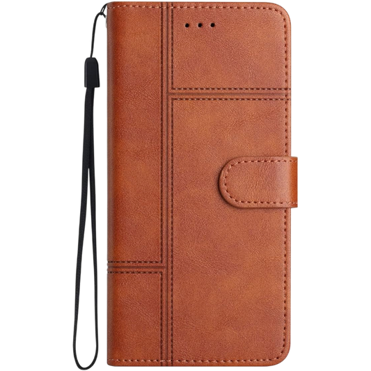 Preklopna torbica "Yiscase" za Samsung Galaxy S23, rjava – Rjava