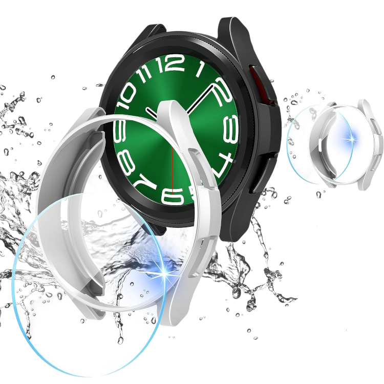 Ovitek + steklo za Samsung Galaxy Watch 6 Classic 47 mm srebrna – Infostyle – Srebrna