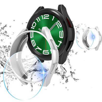 Ovitek + steklo za Samsung Galaxy Watch 6 Classic 47 mm srebrna – Infostyle – Srebrna