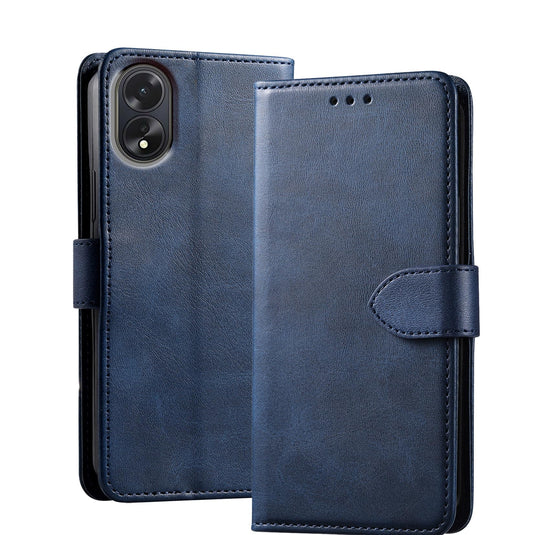 Preklopna torbica za OPPO A38 4G temno modra