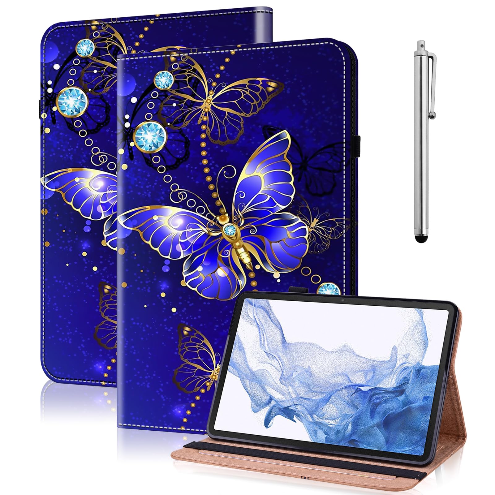 Ovitek z držalom za pisalo za Xiaomi Redmi Pad 10.61 diamantni metulj