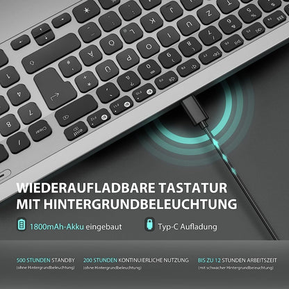 Brezžična tipkovnica Bluetooth Mac (združljiva s sistemom iOS in Mac OS) – Infostyle