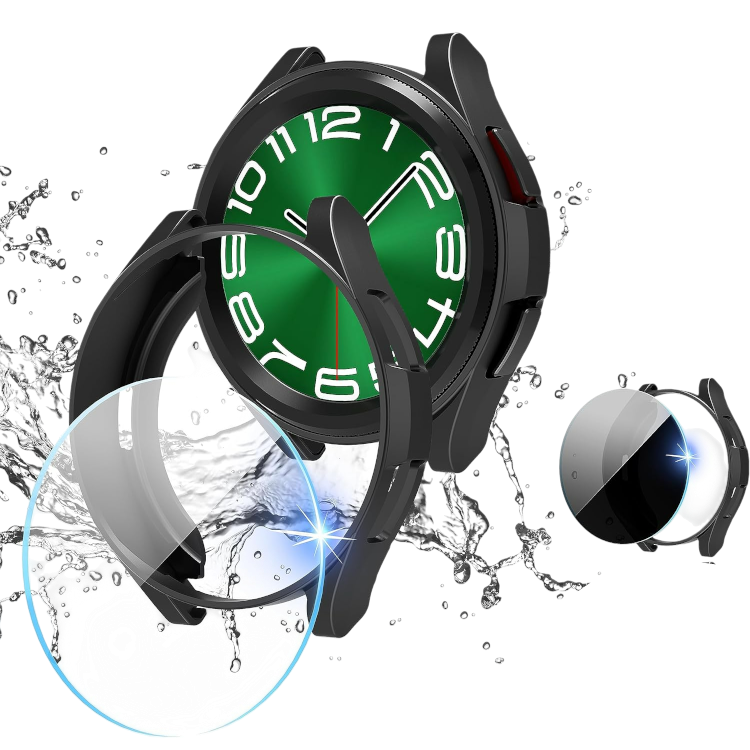 Ovitek + steklo za Samsung Galaxy Watch 6 Classic 47 mm črna – Infostyle – Črna