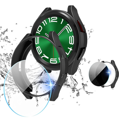 Ovitek + steklo za Samsung Galaxy Watch 6 Classic 47 mm črna – Infostyle – Črna