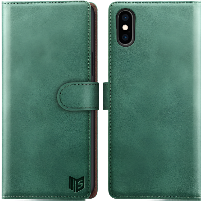 Preklopna torbica za telefon "SUANPOT" iPhone X/XS – Zelena