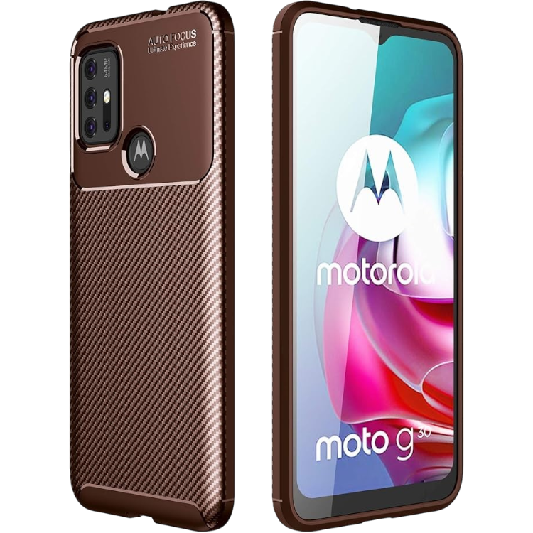 Silikonski ovitek "Cruzerlite" za Motorola Moto G30, rjava – Rjava / TPU silikon