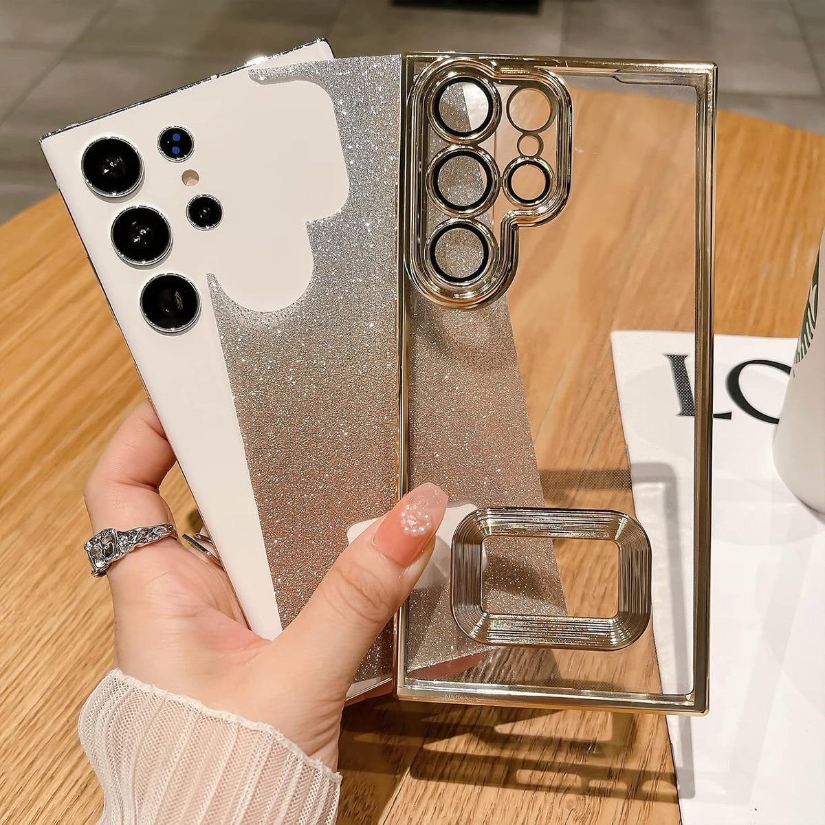 "Glitter" phone case for Samsung Galaxy A54 5G-silver
