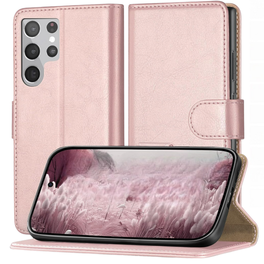 Preklopna torbica "RingPi" za Samsung Galaxy S20 – Roza / TPU silikon + PU usnje