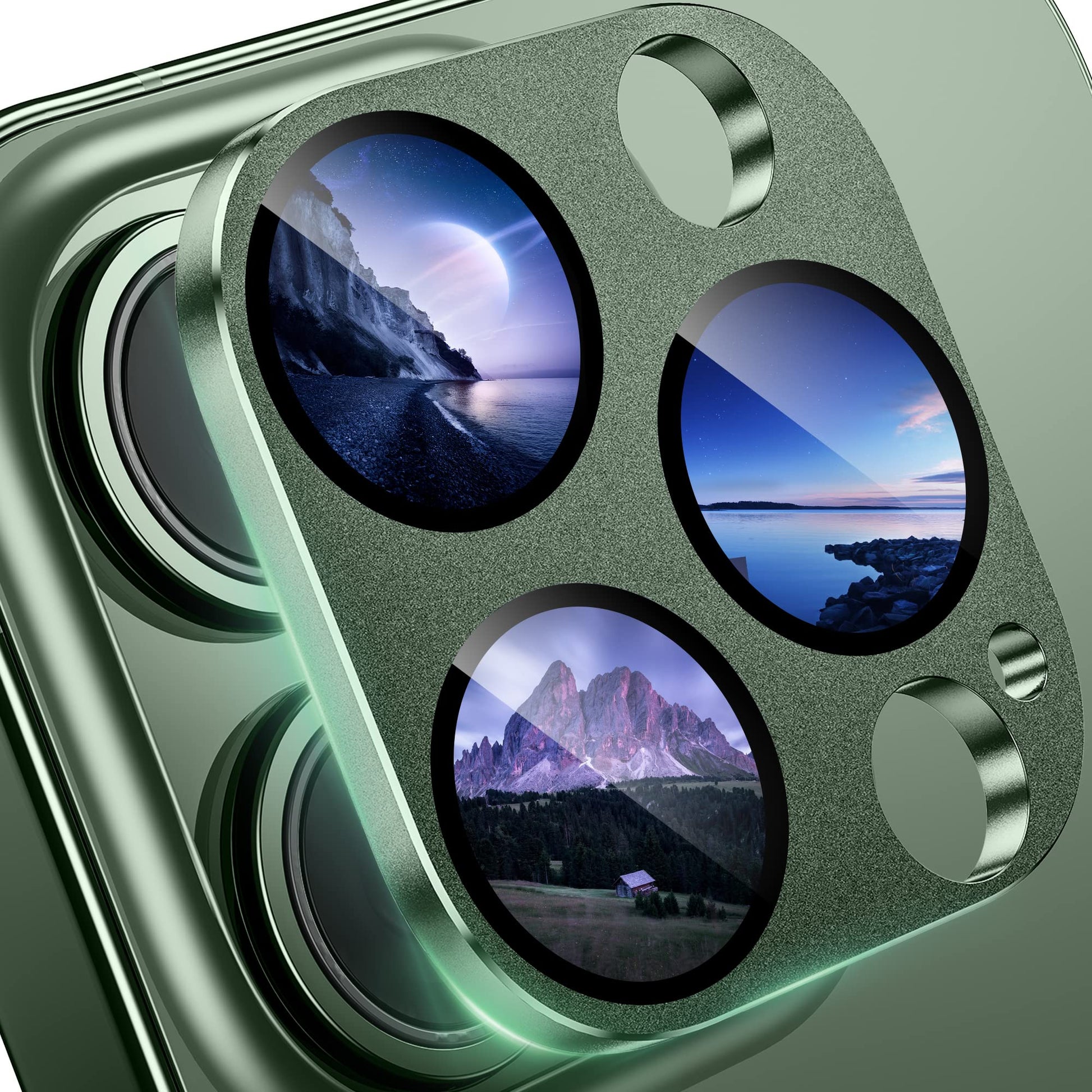 Zaščita za kamero "WSKEN" iPhone 13 Pro/iPhone 13 Pro Max – Zelena