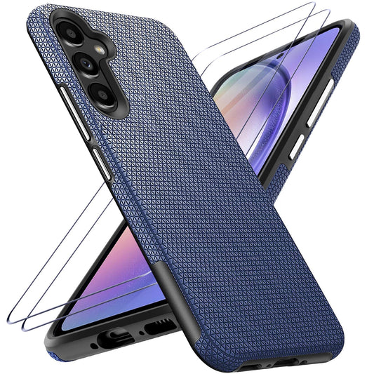 Ovitek + 2x zašèitno steklo za Samsung Galaxy A54 modra