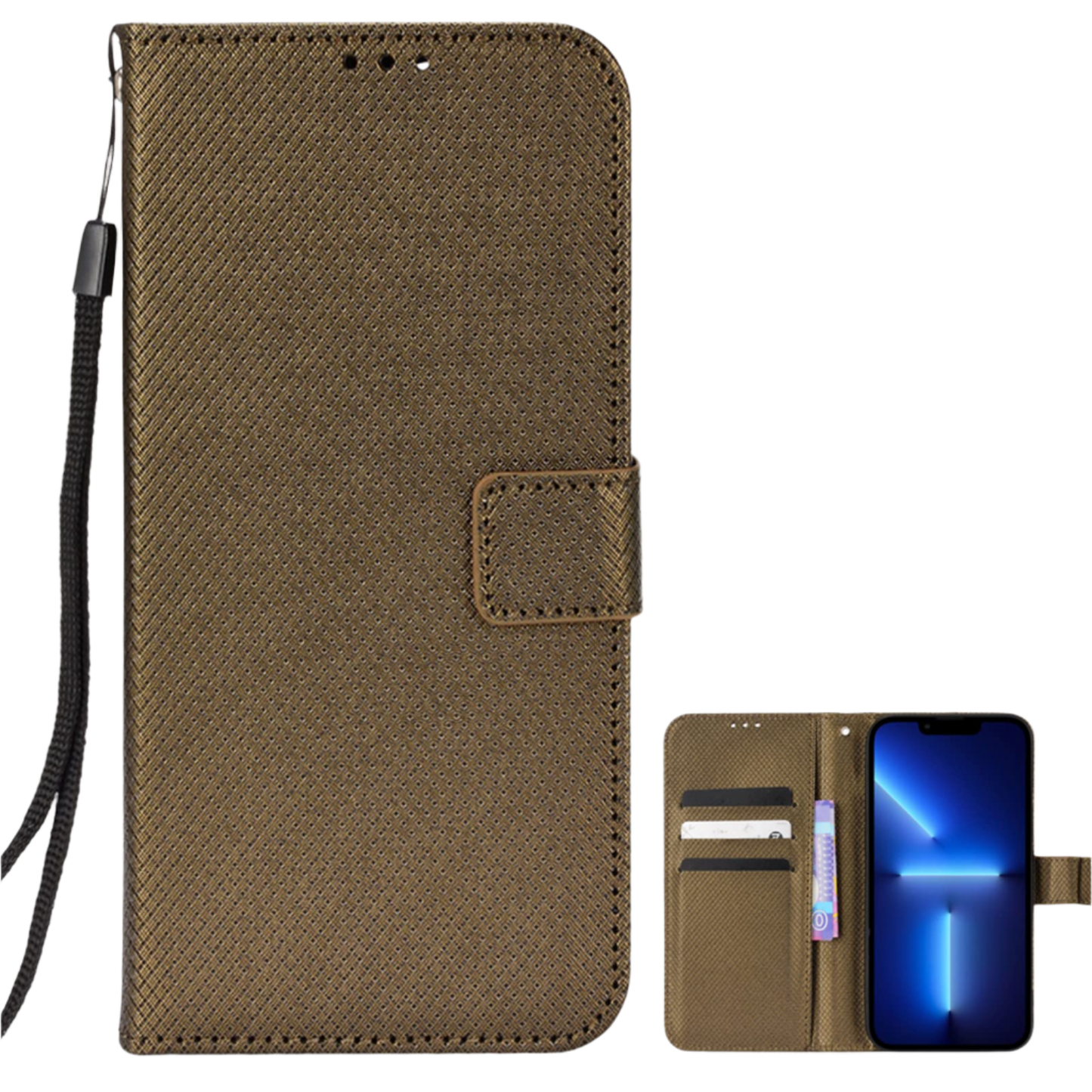 Preklopna torbica "SHIEID" Vivo X80 Pro – Infostyle – Rjava